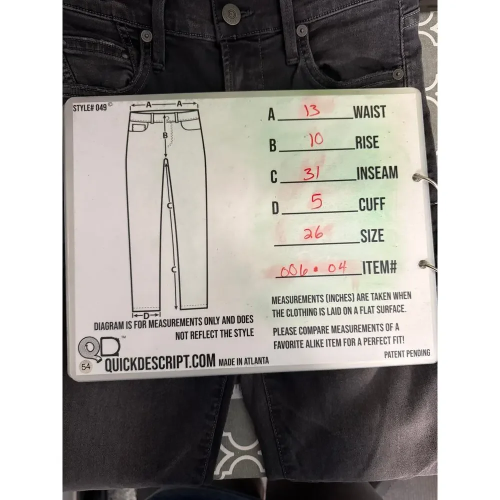 Citizens of humanity rocket high rise skinny black jeans sz 26